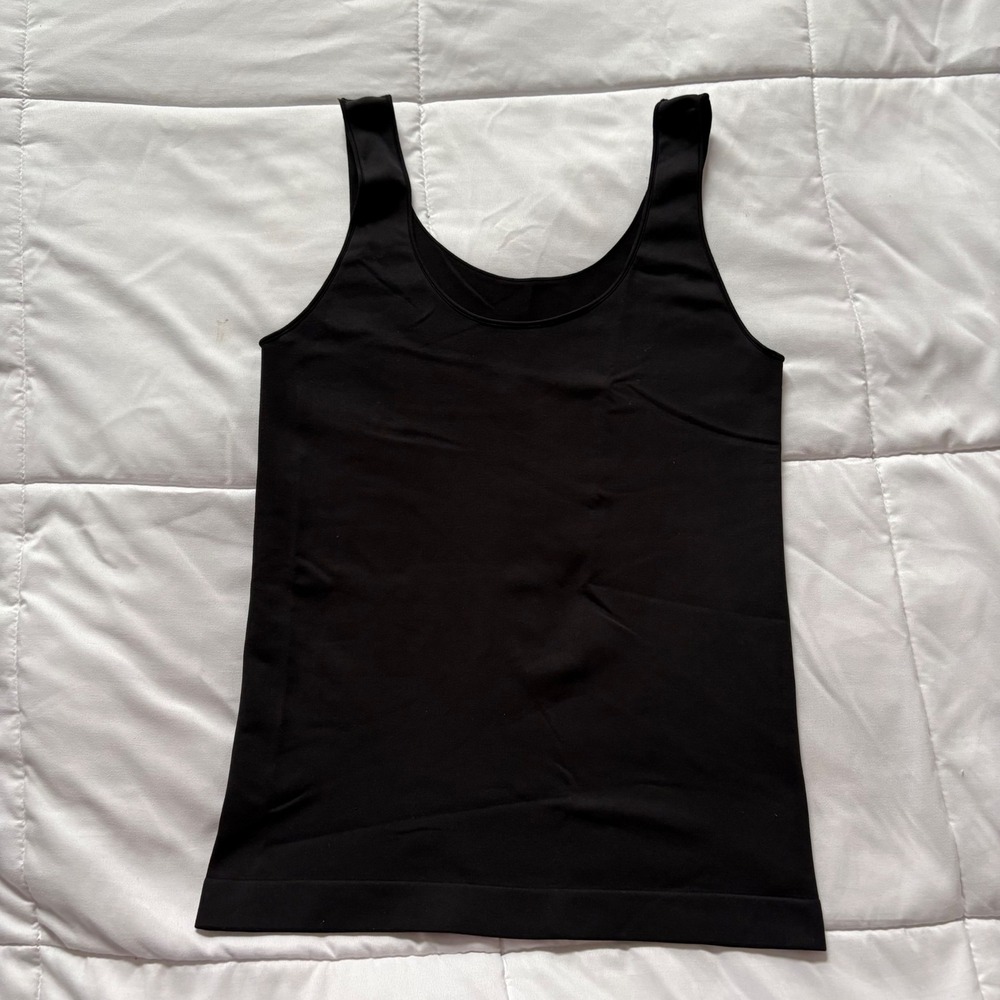 Shimera Tank Top Camisole Womens Large Black Shapewear Seamless Scoop Neck Nylon